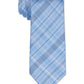 Calvin Klein Men's Diffuse Shadow Plaid Slim Tie Blue One Size