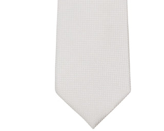 Calvin Klein Men's Scallop Slim Textured Tie White Size Regular