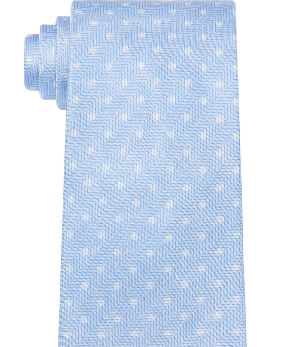 Michael Kors Men's Textured Dot Print Neck Tie Blue Size Regular