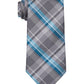 Michael Kors Men's Classic Pop Color Plaid Tie Blue Size Regular