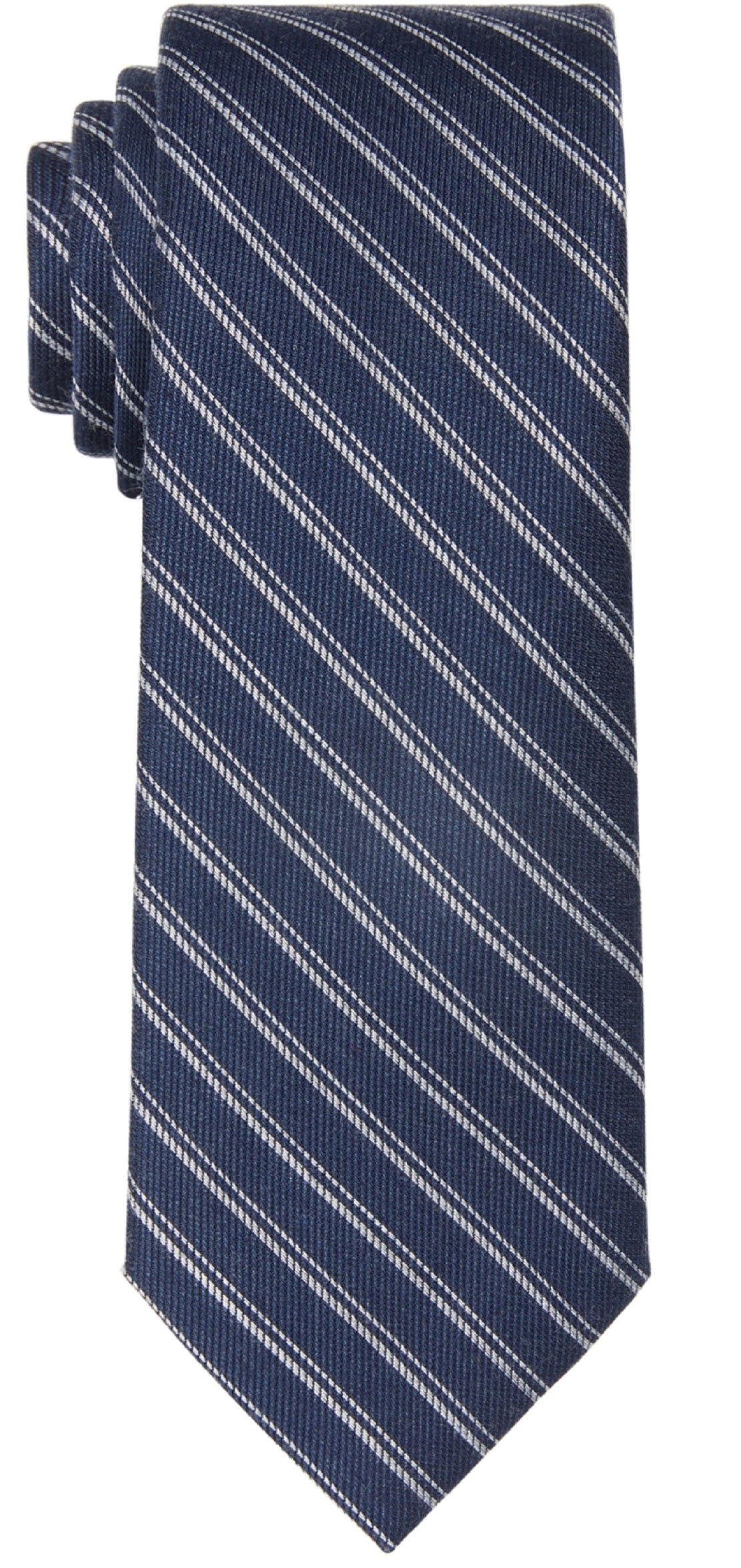 Tommy Hilfiger Men's Indigo Stripe Slim Tie Blue Size Regular