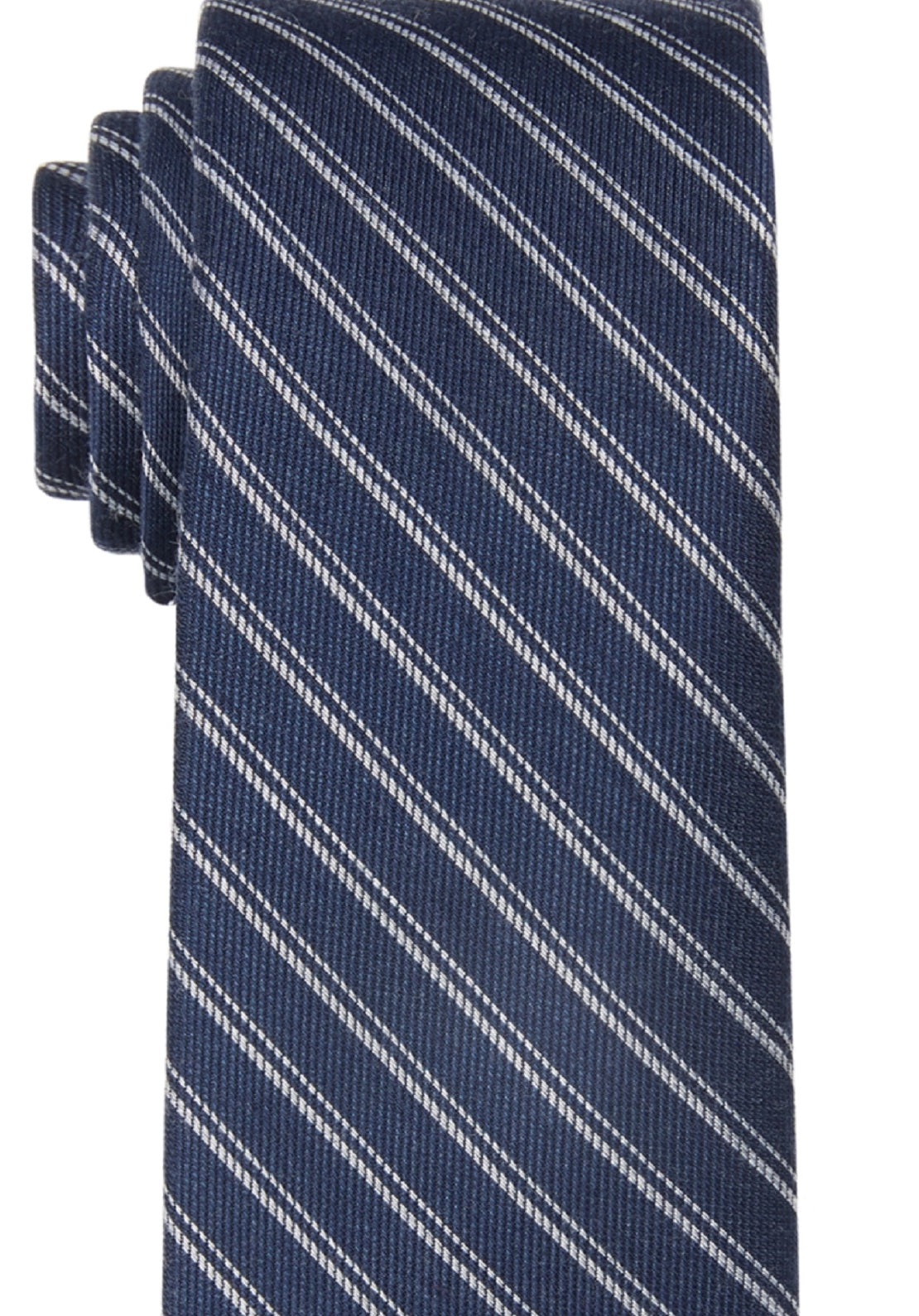 Tommy Hilfiger Men's Indigo Stripe Slim Tie Blue Size Regular