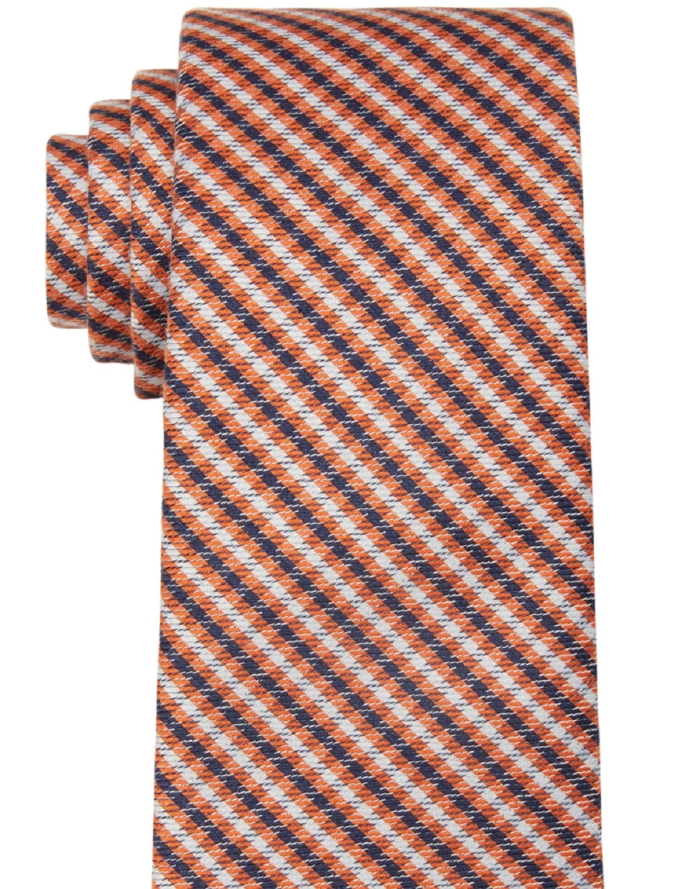 Tommy Hilfiger Men's Classic Micro Check Tie Orange Size Regular