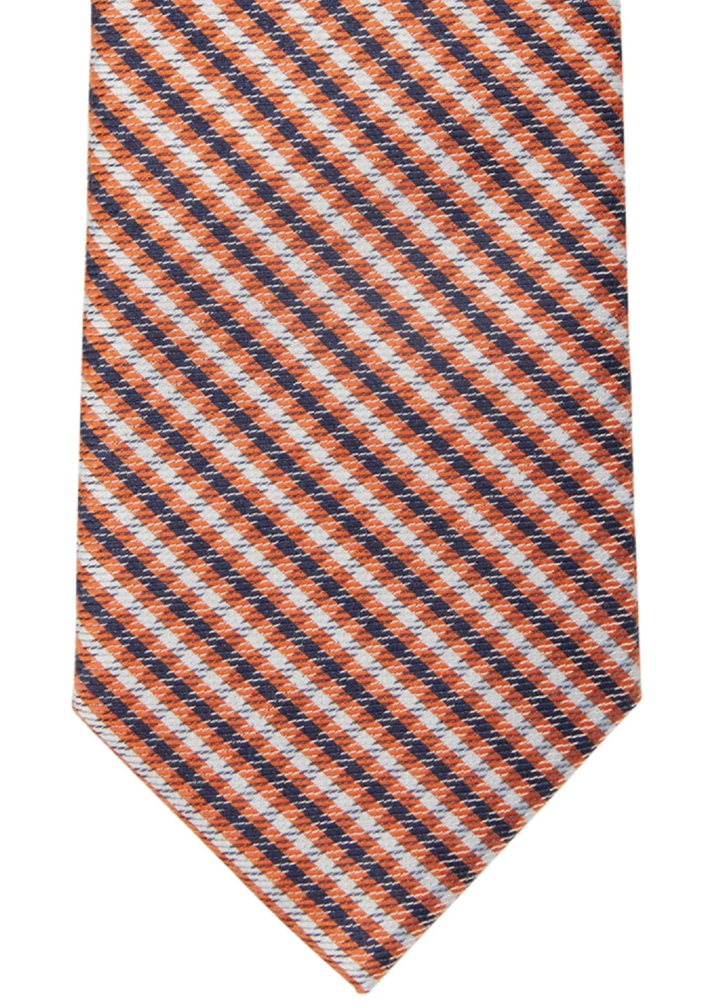Tommy Hilfiger Men's Classic Micro Check Tie Orange Size Regular