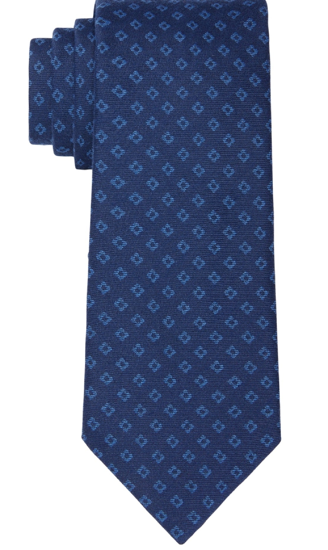 Tommy Hilfiger Men's Clean Neat Tie Blue Size Regular