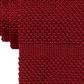 Tommy Hilfiger Men's Solid Stripe Knit Tie Red Size Regular