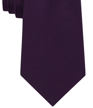 Calvin Klein Men's Spun Solid Slim Tie Purple Size Regular