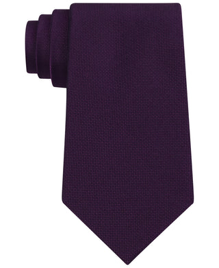 Calvin Klein Men's Spun Solid Slim Tie Purple Size Regular