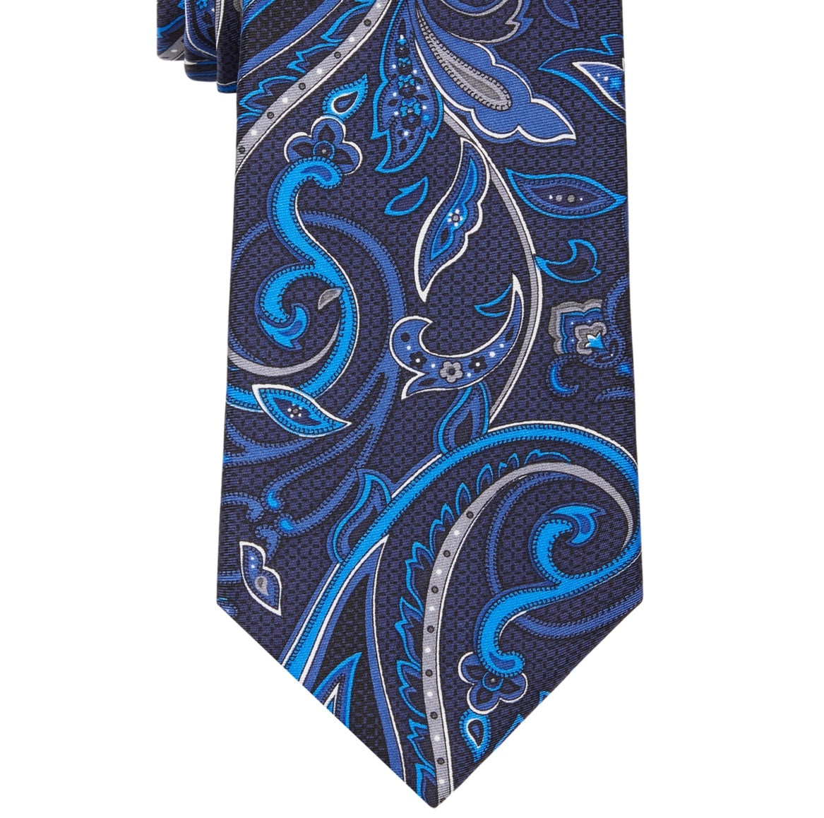 Michael Kors Men's Classic Paisley Tie Blue Size Regular