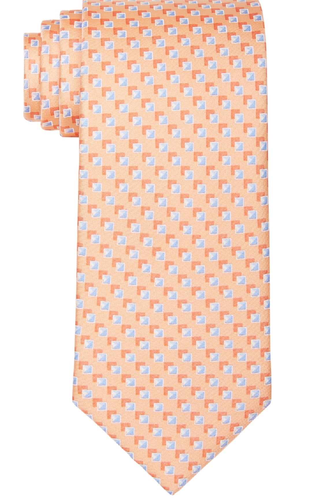 Michael Kors Men's Classic Shadow Square Tie Orange Size Regular