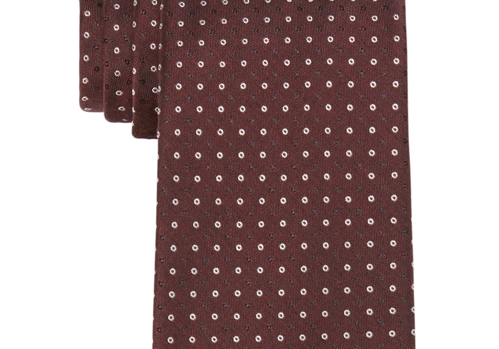 Calvin Klein Mens Classic Tie Dot Red One Size