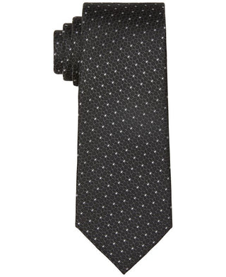 Calvin Klein Men’s Flower Dot Tie Gray One Size
