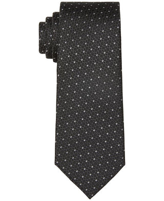 Calvin Klein Men’s Flower Dot Tie Gray One Size