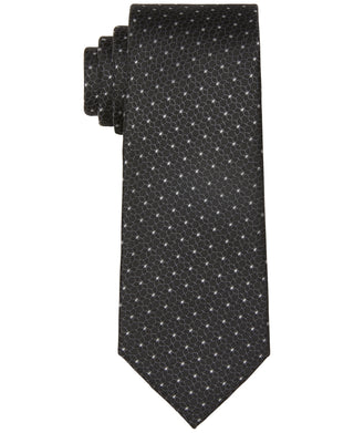Calvin Klein Men’s Flower Dot Tie Gray One Size