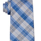 Calvin Klein Men's Modern Glen Plaid Tie Blue Size Regular