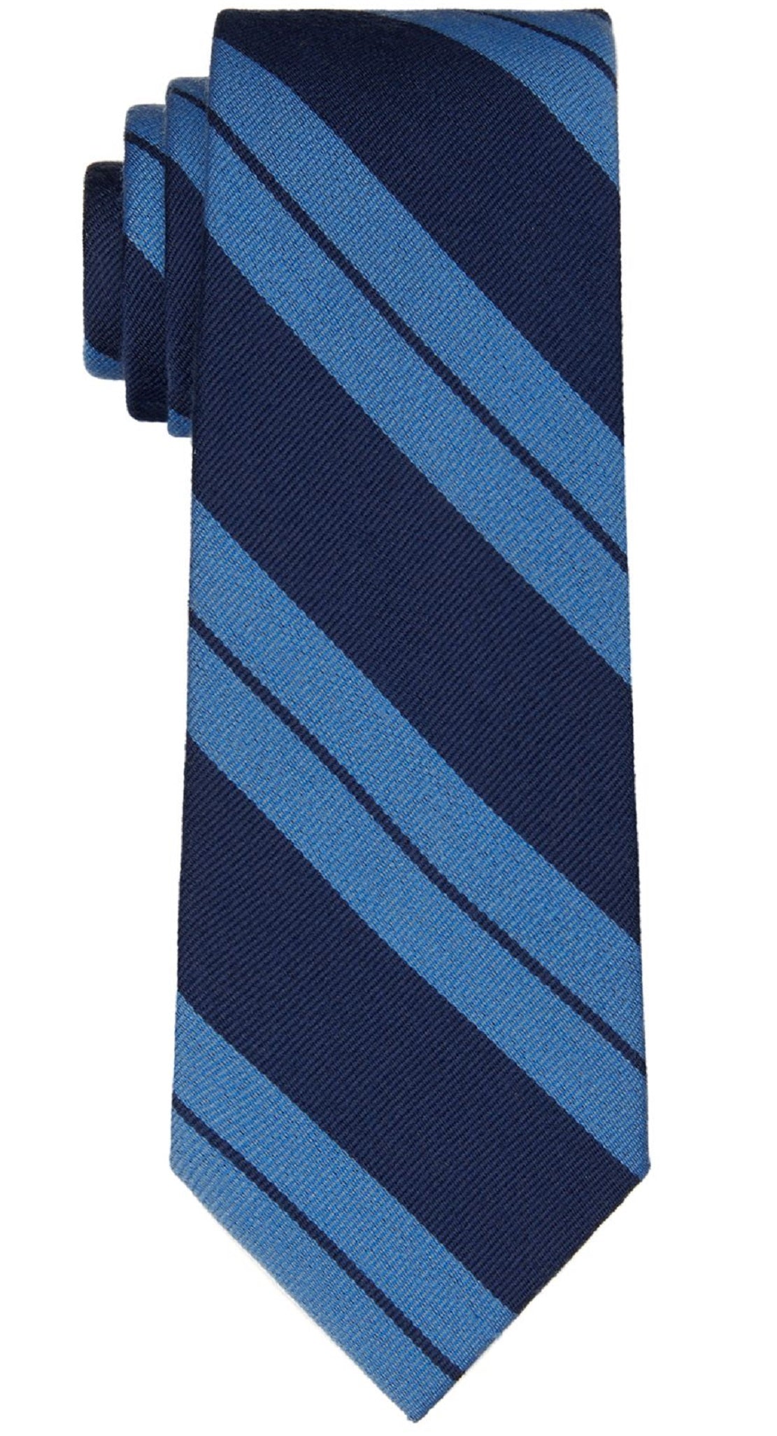 Ralph Lauren Men's Slim Double Stripe Tie Blue Size Regular