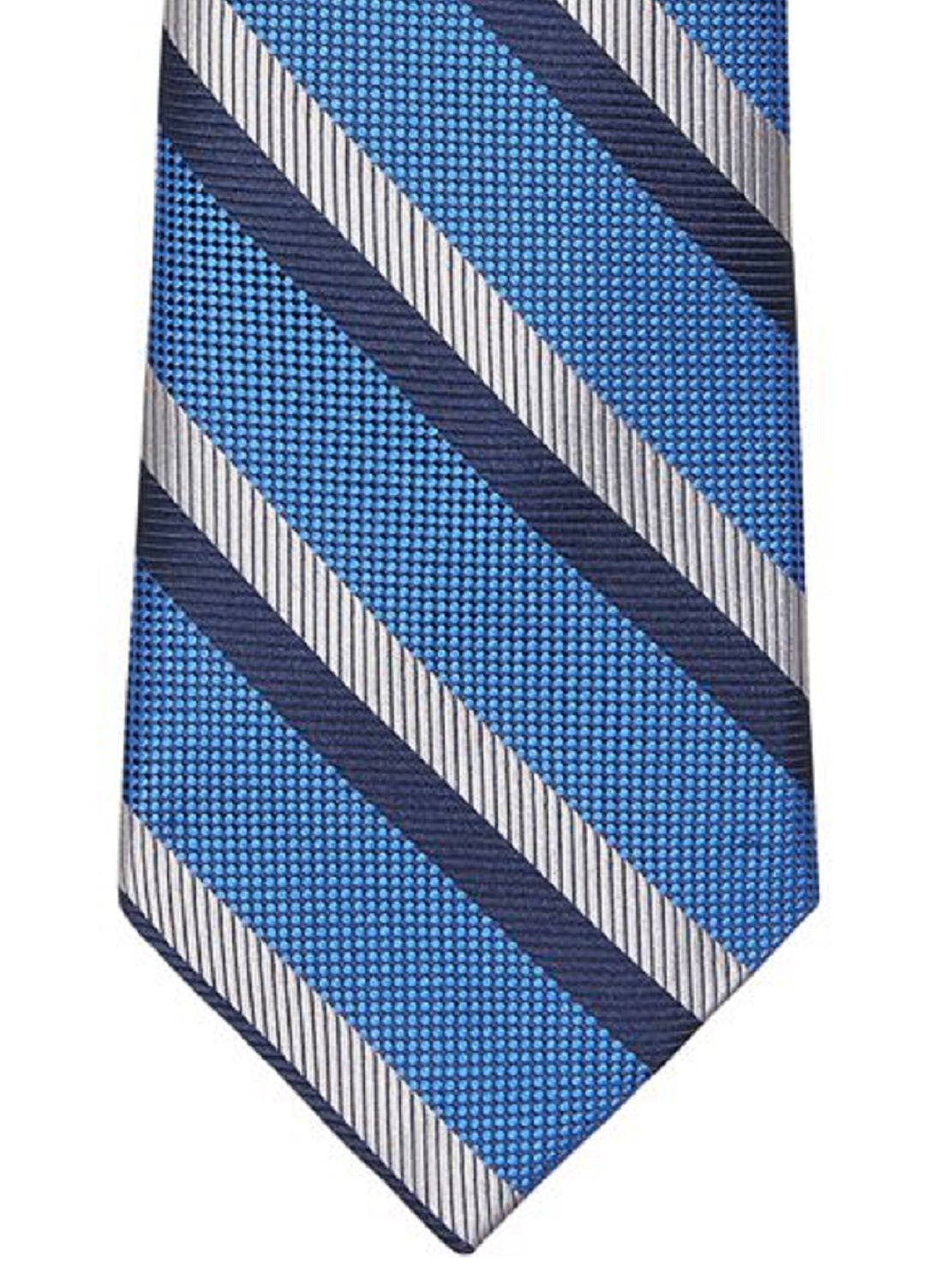 Tommy Hilfiger Men's Diagonally Striped Tie Blue Size Regular