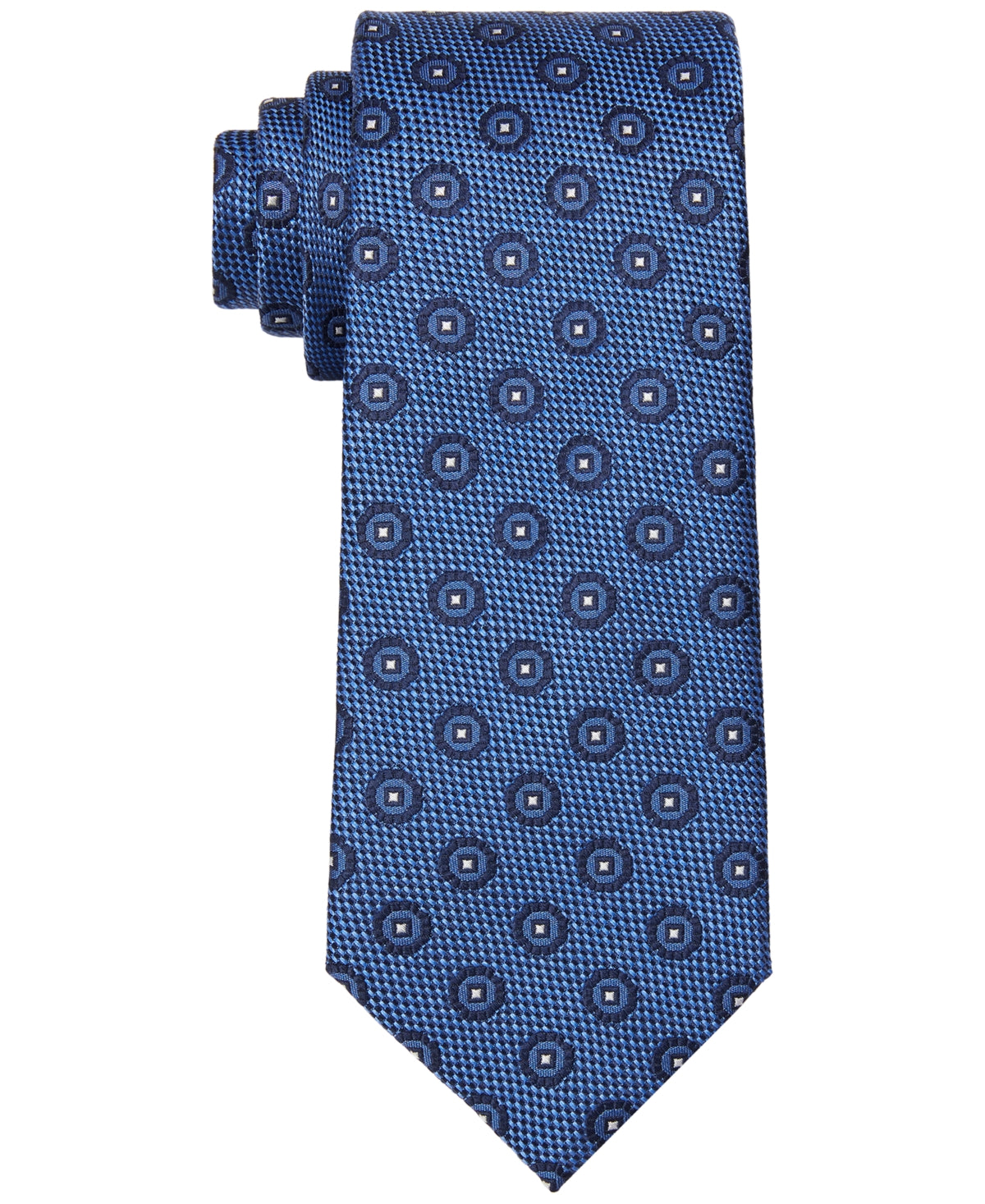 Tommy Hilfiger Men's Hunter Medallion Tie Blue Size Regular
