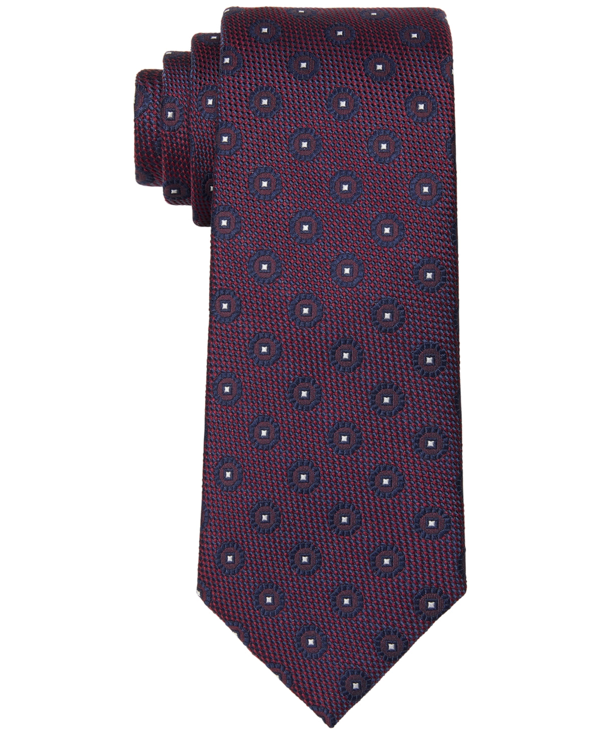 Tommy Hilfiger Men's Hunter Medallion Tie Red Size Regular