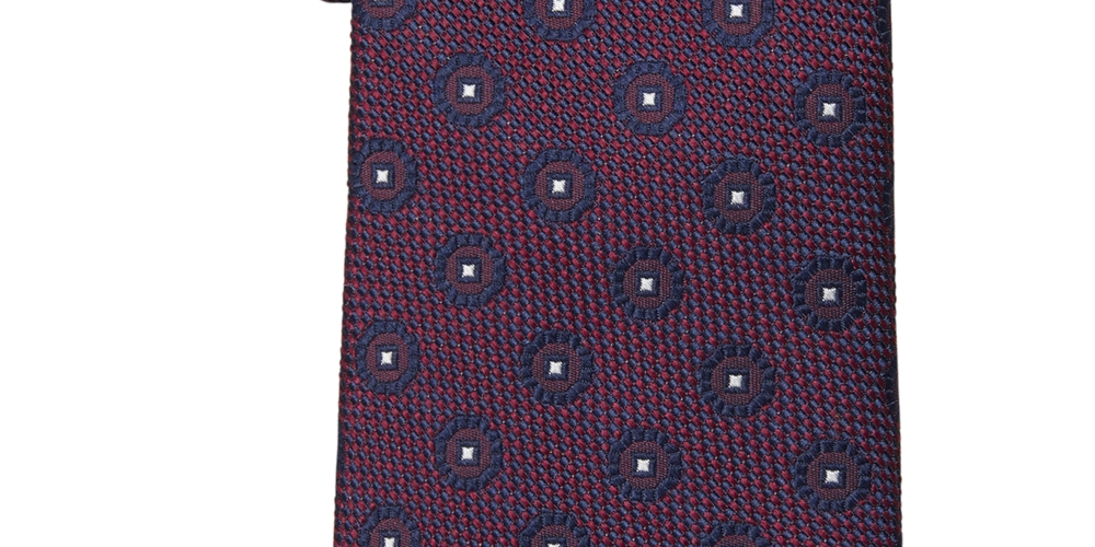 Tommy Hilfiger Men's Hunter Medallion Tie Red Size Regular