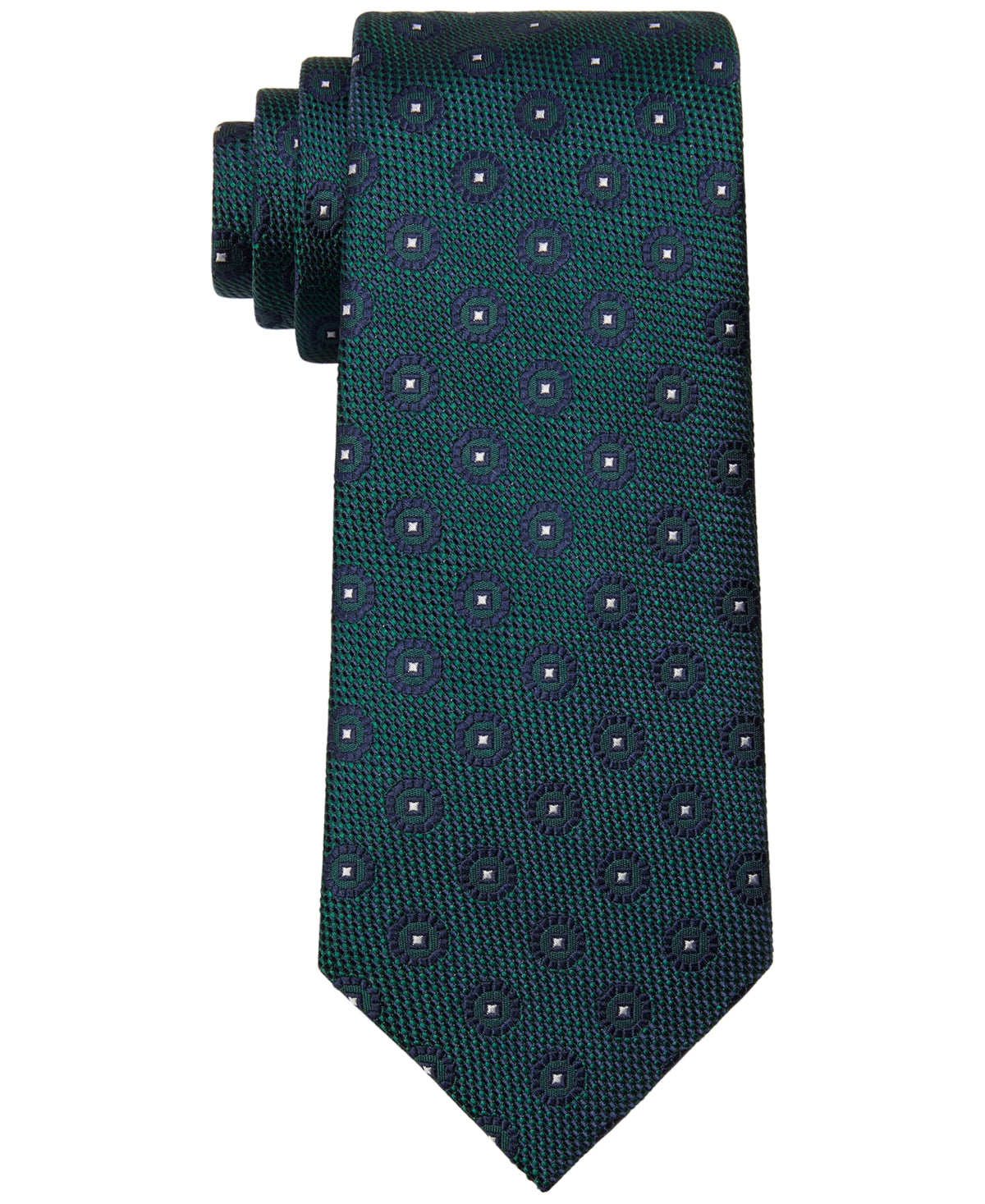 Tommy Hilfiger Men's Hunter Medallion Tie Green Size Regular