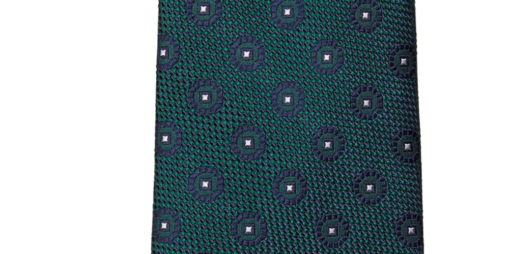Tommy Hilfiger Men's Hunter Medallion Tie Green Size Regular