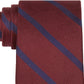 Tommy Hilfiger Men's Classic Diagonal Striped Tie Red Size Regular