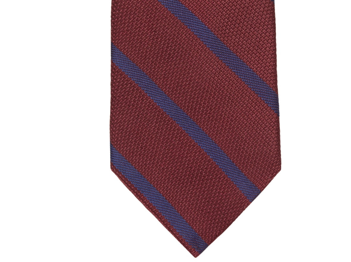 Tommy Hilfiger Men's Classic Diagonal Striped Tie Red Size Regular