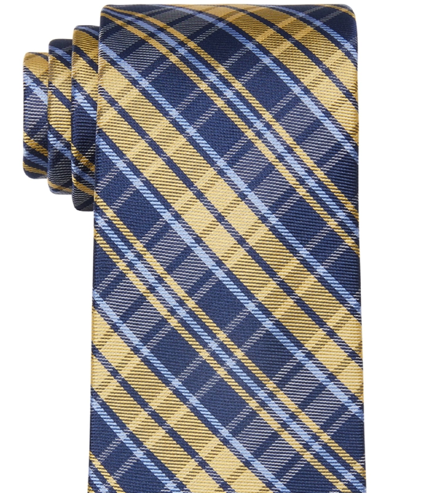 Tommy Hilfiger Men's Miami Check Tie Yellow Size Regular