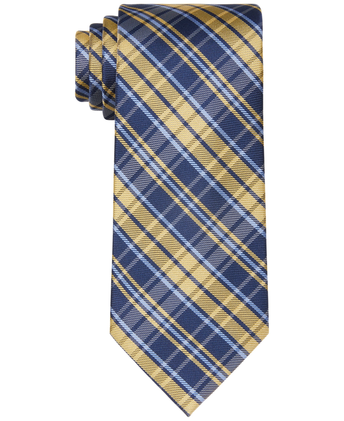 Tommy Hilfiger Men's Miami Check Tie Yellow Size Regular