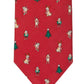 Tommy Hilfiger Men's Classic Holiday Dog & Tree Tie Red Size Regular