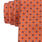 Tommy Hilfiger Men's Coreneat Ii Silk Print Neck Tie Orange Size Regular