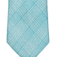 Michael Kors Men's Check Print Tie Green Size Regular