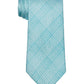 Michael Kors Men's Check Print Tie Green Size Regular