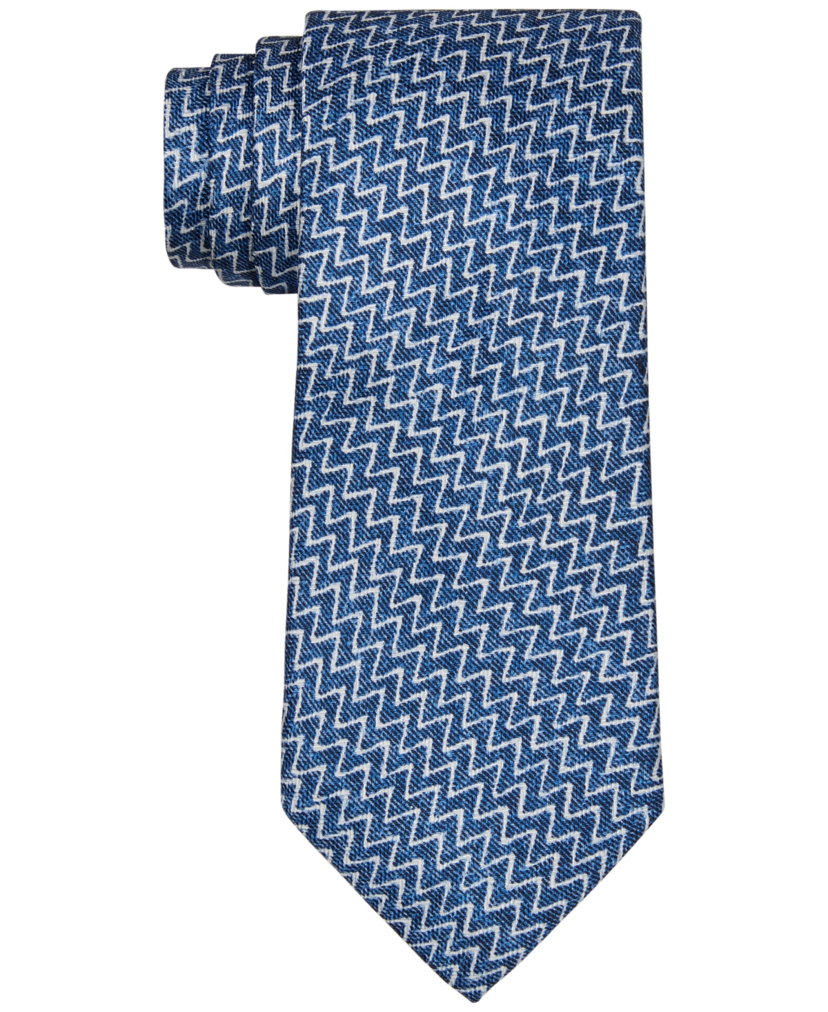 Michael Kors Men's Linear Print Tie Blue Size Regular