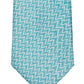 Michael Kors Men's Linear Print Tie Green Size Regular