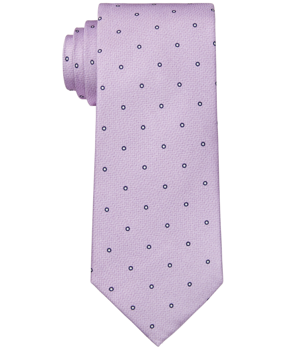 Michael Kors Men's Textured Circle Print Tie Purple Size Regular