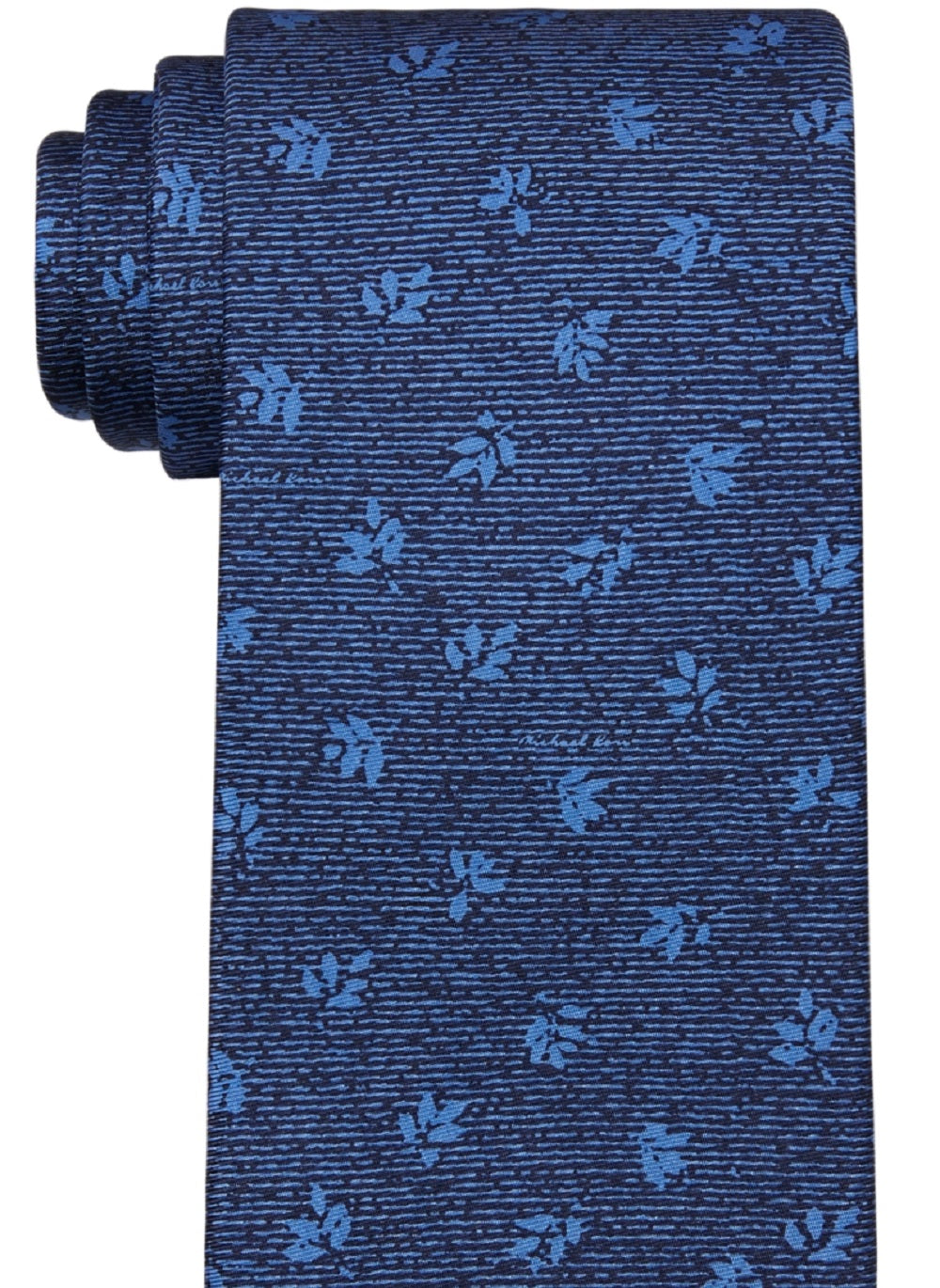 Micheal Kors Men's Textured Small Stem Print Tie Blue Size Regular
