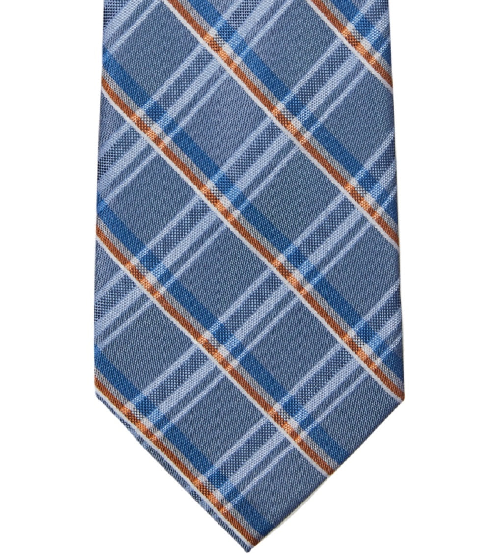 Michael Kors Men's Open Plaid Tie Orange Size Regular