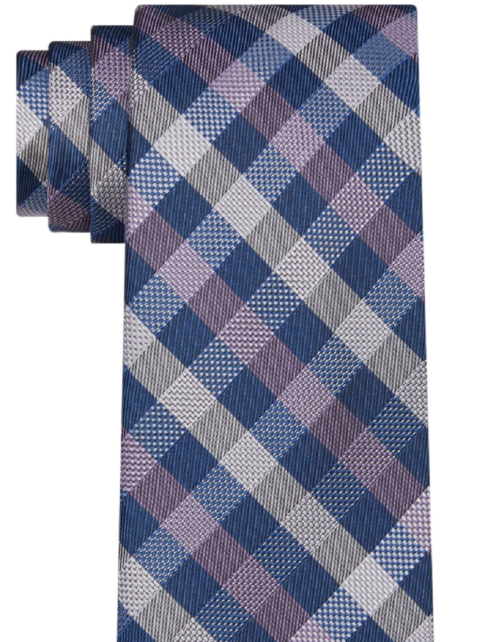 Michael Kors Men's Plaid Tie Purple Size Regular