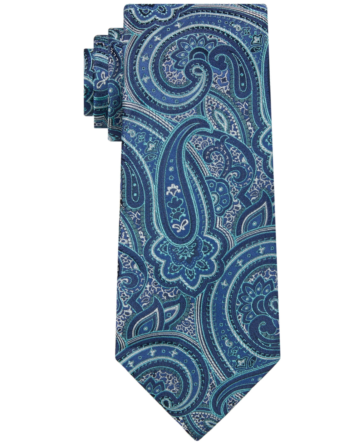 Michael Kors Men's Paisley Tie Green Size Regular