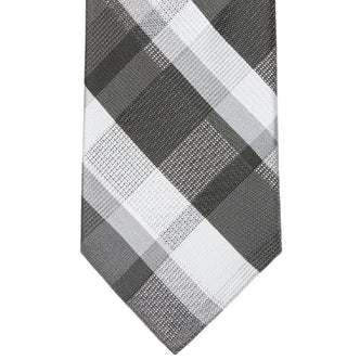Calvin Klein Men's Slim Plaid Tie Black Size Regular