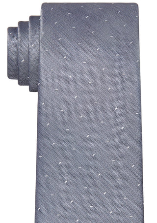 Calvin Klein Men's Fleck Herringbone Tie Gray Size Regular