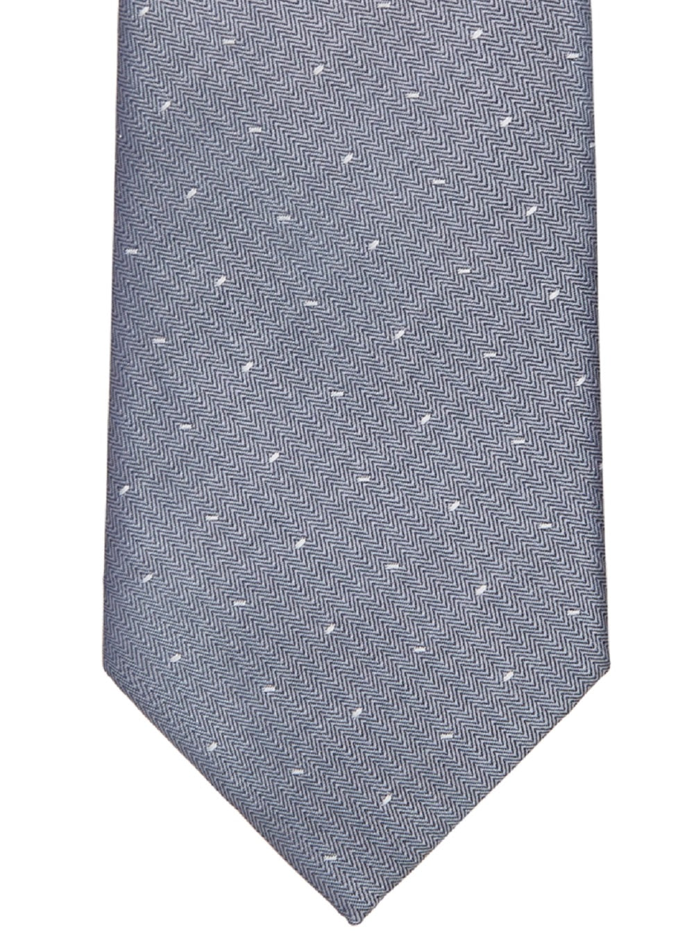 Calvin Klein Men's Fleck Herringbone Tie Gray Size Regular