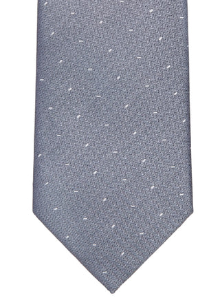 Calvin Klein Men's Fleck Herringbone Tie Gray Size Regular