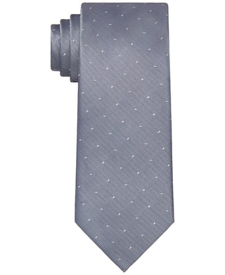 Calvin Klein Men's Fleck Herringbone Tie Gray Size Regular