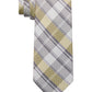 Calvin Klein Men's Slim Plaid Tie Yellow Size Regular