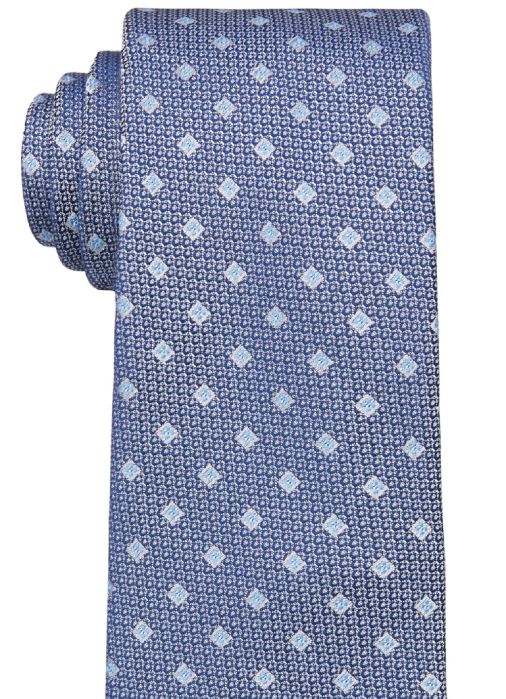 Calvin Klein Men's Multi Texture Neat Tie Blue Size Regular