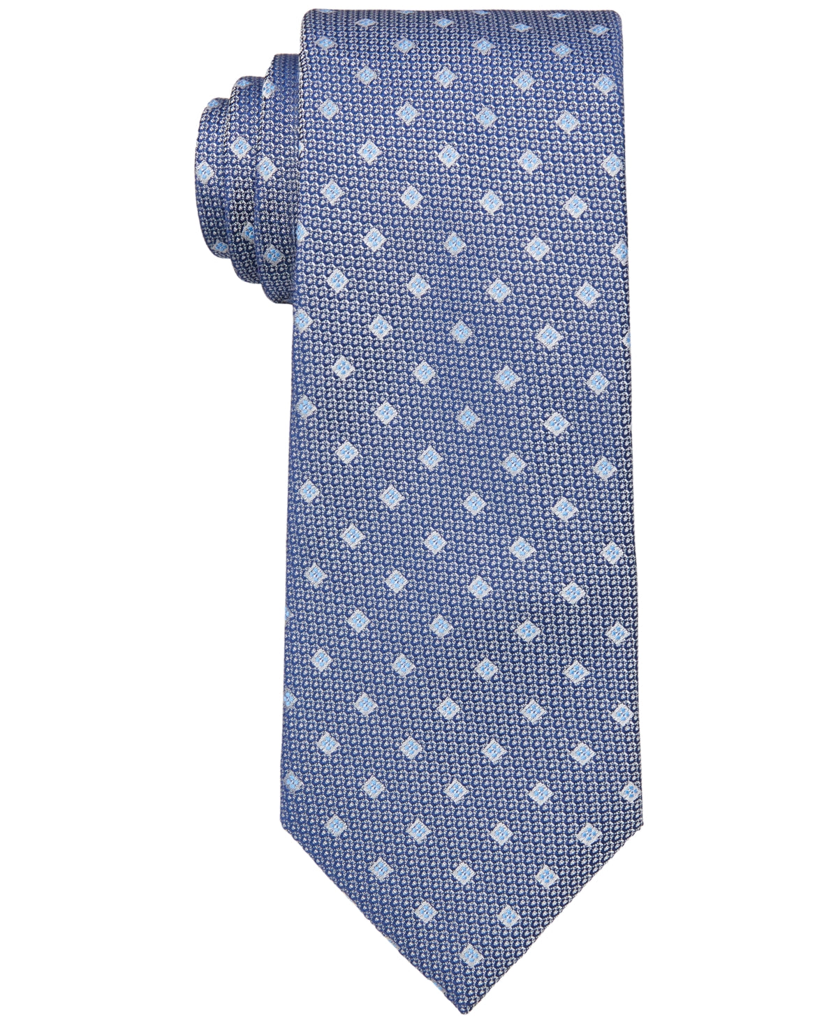 Calvin Klein Men's Multi Texture Neat Tie Blue Size Regular