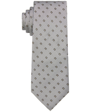Calvin Klein Men's Multi Texture Neat Tie Beige Size Regular